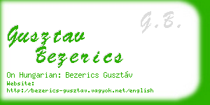 gusztav bezerics business card